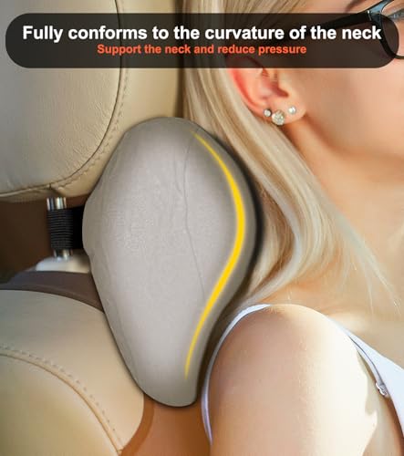Car Neck Pillow - Super Soft Du-Pont Bio Cotton Headrest for Comfort