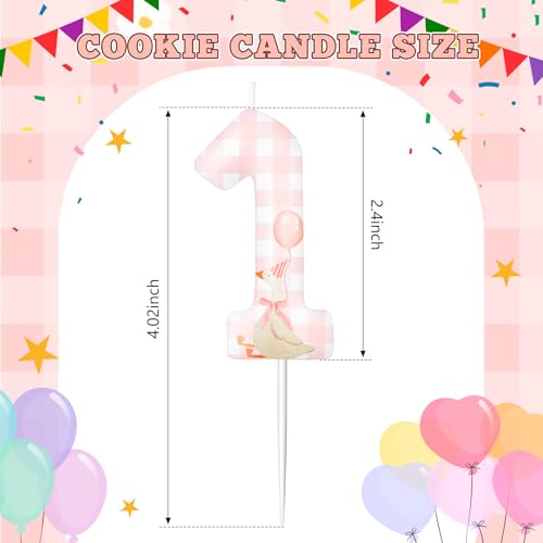 Silly Goose Cake Topper Candle - Pink Birthday Decoration