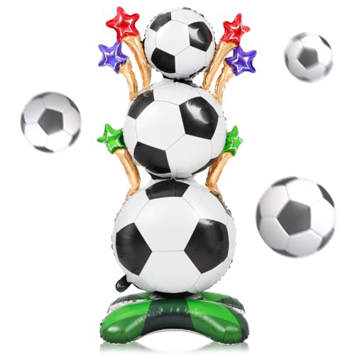 Giant 62-Inch Soccer Ball Foil Balloon - Football Party Decor