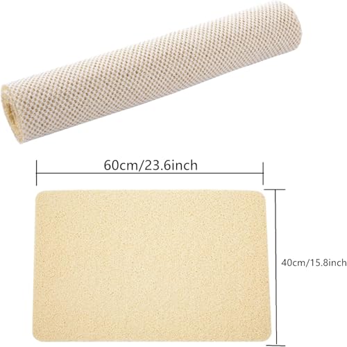 Non-Slip PVC Shower Mat 40x60cm - Easy Clean Bath Mat in Yellow