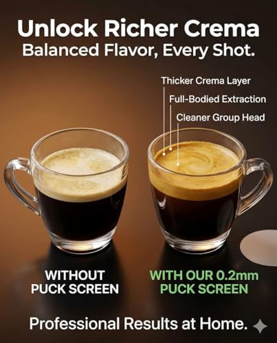 53mm Ultra-Thin 0.2mm Espresso Puck Screen, 316 Stainless Steel, 2-Pack