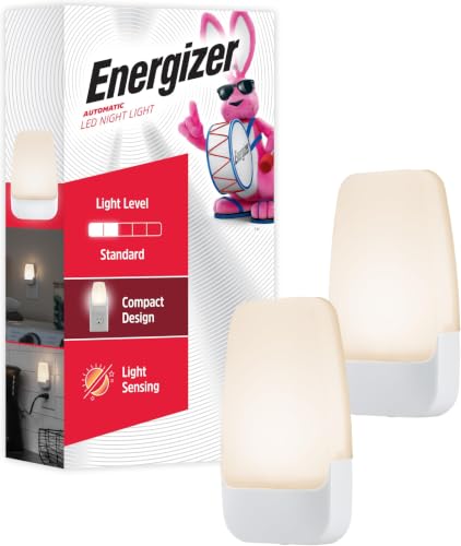 Energizer Night Light Pack of 16 - Light Sensing, White, 3000K, for Bedroom & Bathroom - Contempo Edition