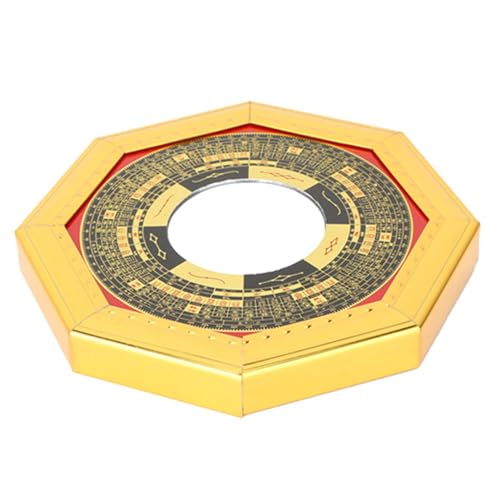 5.3in Traditional Feng Shui Bagua Mirror - Convex Alloy Wall Decor
