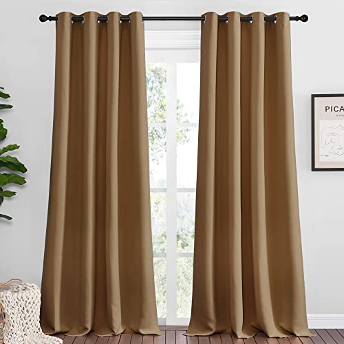 NICETOWN 96-Inch Blackout Curtains - Noise Reducing & Draft Blocking, 2 Panels (55" W x 96" L) - Luxury Home Decor
