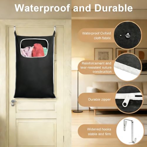 Over the Door Laundry Hamper - Space-Saving Storage Basket