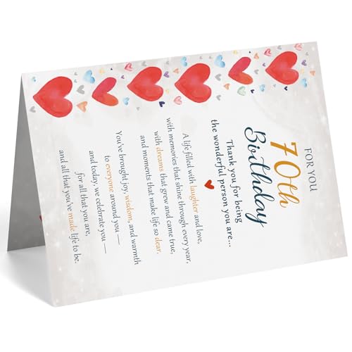 70th Birthday Card for Him/Her - Unique Gift & Decoration