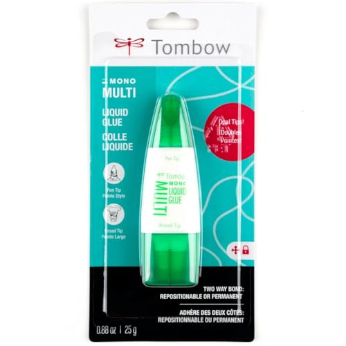 Tombow MONO Multi Liquid Glue - 0.88 Ounce, Dual Tip Dispenser