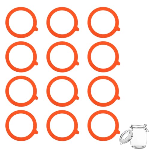 Gallipower Silicone Gasket Replacement Rings for Glass Mason Jars 3.74in
