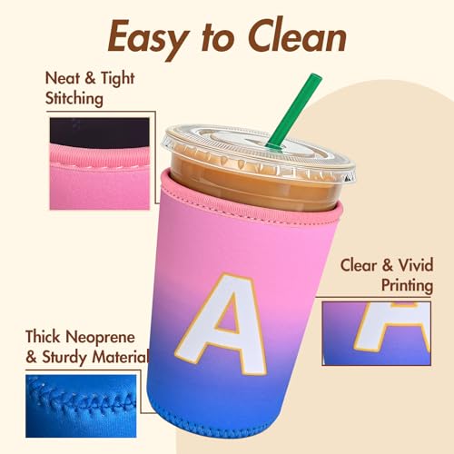 Neoprene Iced Coffee & Soda Cup Sleeve - Reusable Insulator