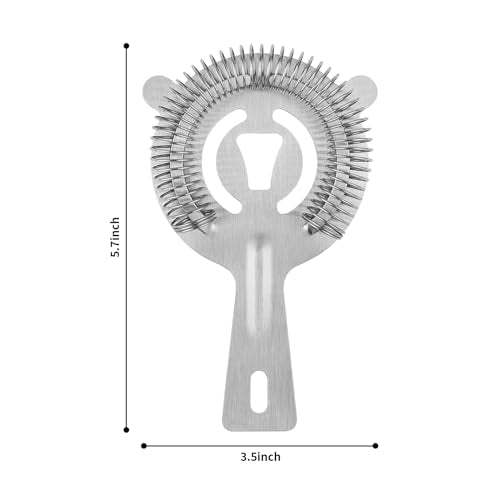 Stainless Steel Cocktail Strainer - 2 Pack High Density Spring Bar Tool