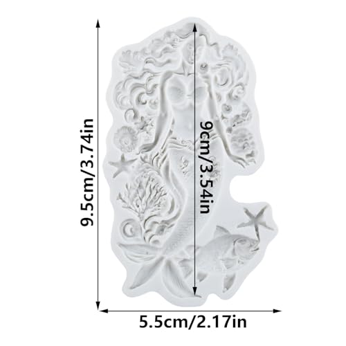 Starfish Mermaid Fondant Silicone Mold for Cake & Candy Decoration
