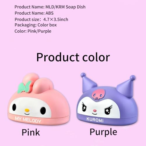Kawaii Melody Soap Case Holder - Cute Pink Soap Dish for Kids