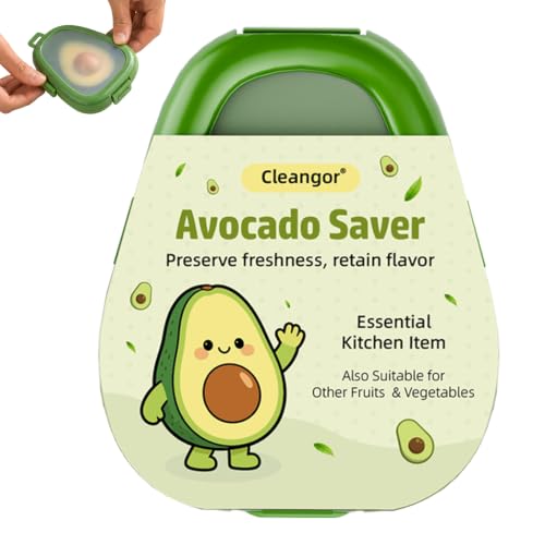 CLEANGOR Avocado Saver with Snap-On Lid - Reusable Silicone Storage