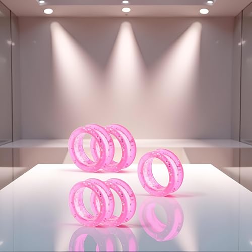 5Pcs Pink Silicone Scissors Finger Rings Grips for Hair Cutting Shears