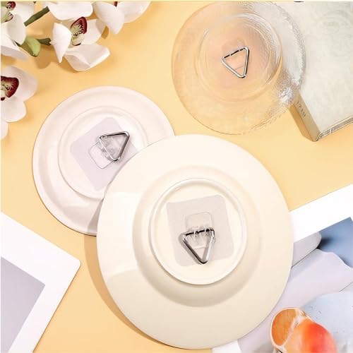 20pcs Adhesive Picture Hangers - 2.2 Inch Square Heavy-Duty Wall Plate Hooks