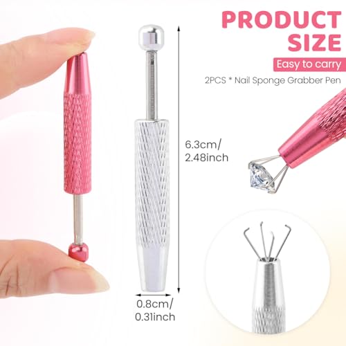 4-Claw Gemstone Grabber & Piercing Ball Tool 2-Pack