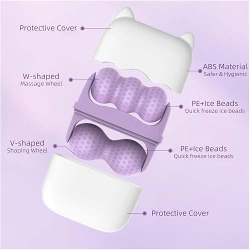 XIMUX 2-in-1 Facial Ice Roller for Face and Eyes - Skin Care Massager