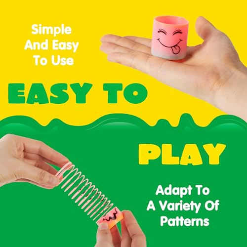JOYIN 30 Pcs Mini Rainbow Coil Spring Toys - Fidget Party Favors