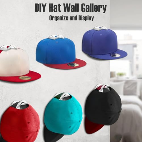 Hat Hangers for Wall - 10 Pack Adjustable Cap Holders
