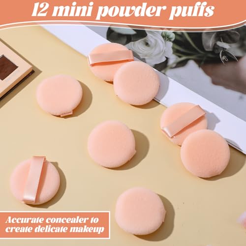 Shimmeroo 12Pcs Mini Makeup Puff Soft Finger Puffs for Foundation and Powder