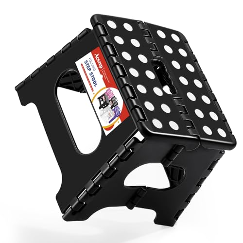 Collapsible Step Stool - Lightweight 7.5 Inch Folding Stool for Kids & Adults