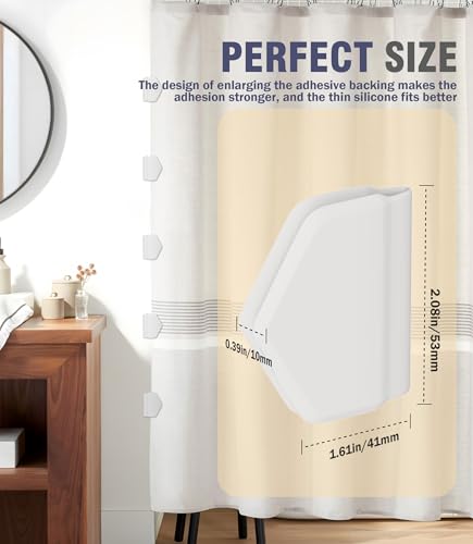 Neepanda 2 Pack Magnetic Silicone Shower Curtain Clips - Anti-Drifting