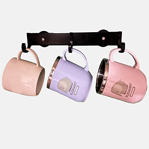 Magnetic Coffee Mug Holder Rack - Adjustable Organizer for Mugs