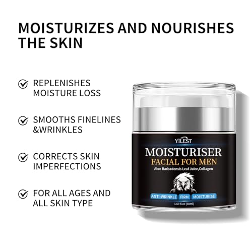 YILEST Men's Anti-Wrinkle Firming Face Moisturizer 1.69 Fl Oz