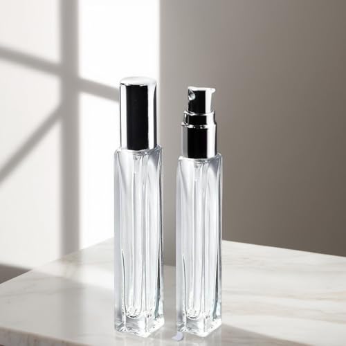 Clear Glass Perfume Spray Bottle Refillable Travel-Sized Decanter