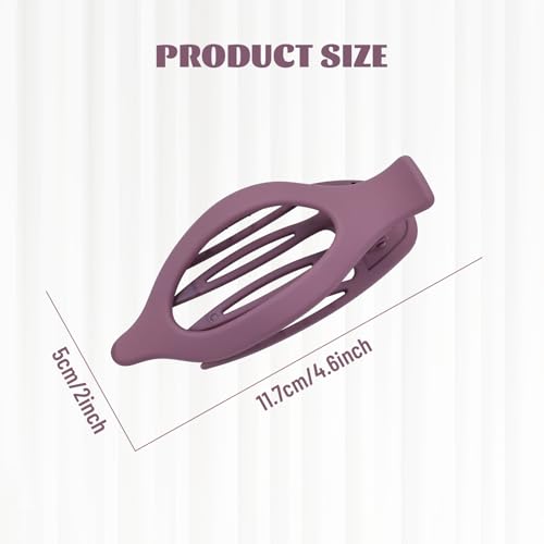 Dizila 8-Piece Neutral Leaf Flat Hair Claw Clips with Strong Hold