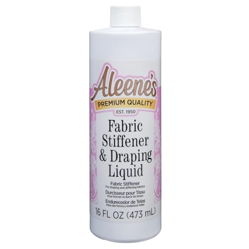 Aleene's Fabric Stiffener and Draping Liquid, 16 Fl Oz - Nontoxic Formula