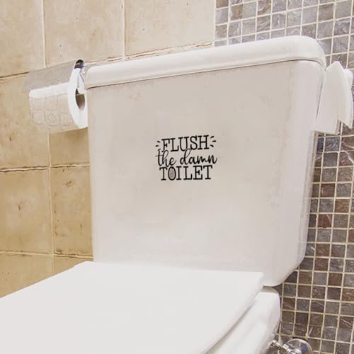 Funny Bathroom Decal - Waterproof Toilet Lid Sticker for Humor