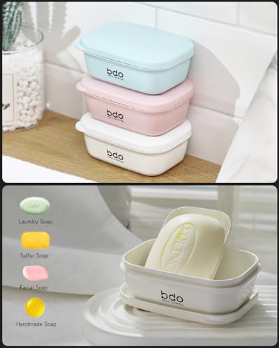Doter Leakproof Travel Soap Case with Drainage Tray - Pink