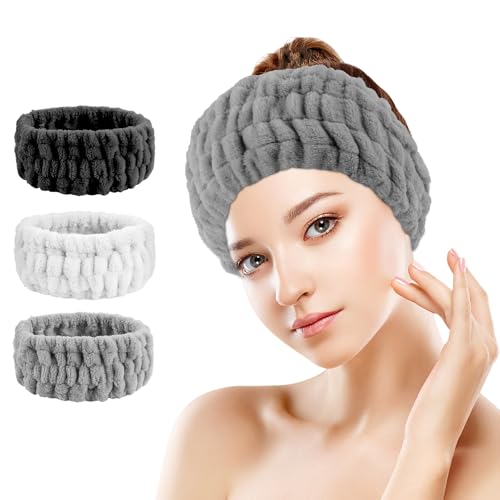 3-Piece Spa Headband Set – Soft Terry Cloth Hairband for Face Washing & Makeup