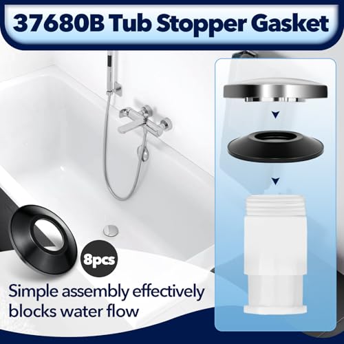 8 Pcs 37680B Bathtub Stopper Gasket for Kohler Pfister Tip-Toe Drains