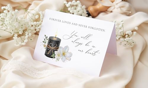 Elegant Sympathy Card with Wax Seal - STARDUST Series, 6.7x4.5 in