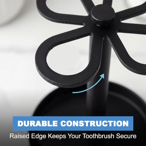 BOYXIENQ Stainless Steel Toothbrush Holder with Diatomite Absorbent Base