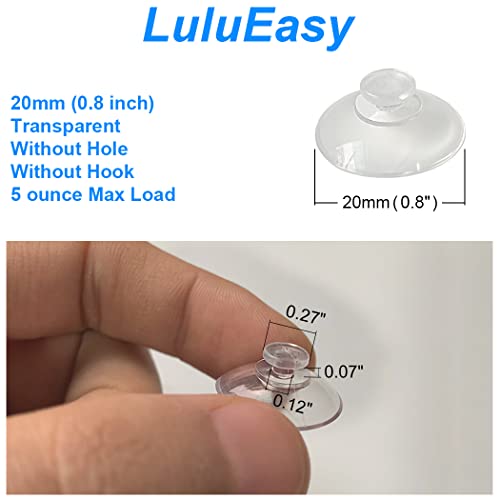 20mm Mini Clear Suction Cups 10 Pieces – PVC Wall Hooks for Decoration & Home Use
