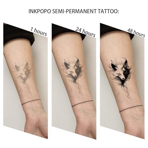 INKPOPO Long Lasting Realistic Temporary Tattoos - 3 Sheets Finger Series