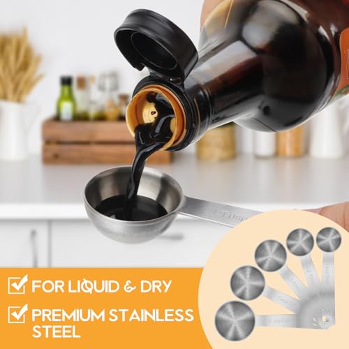 AUOIKK 1.5 Teaspoon Stainless Steel Measuring Spoon - Durable & Ergonomic