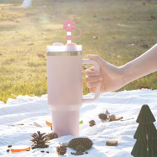 Cute Silicone Straw Covers for Stanley Cup - 4 Pack, Dust-Proof