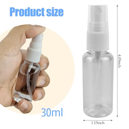 3 Pcs Travel Spray Bottles, 1oz Mini Empty Fine Mist Bottles for Toiletries