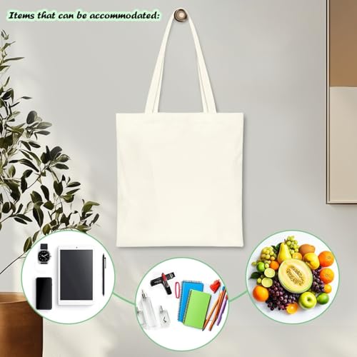 VYXARNA Custom Canvas Tote Bag Personalized Shopping Bag with Photo Logo