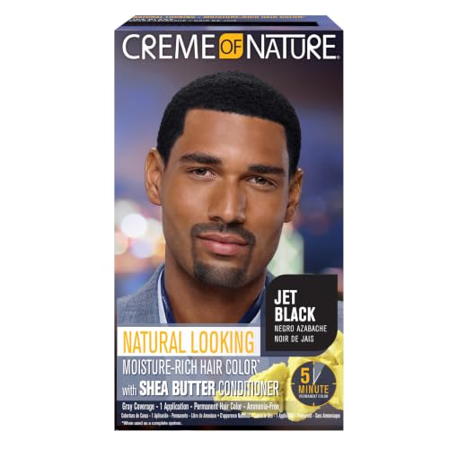 Creme of Nature Men's Liquid Hair Color - Jet Black Gray Coverage