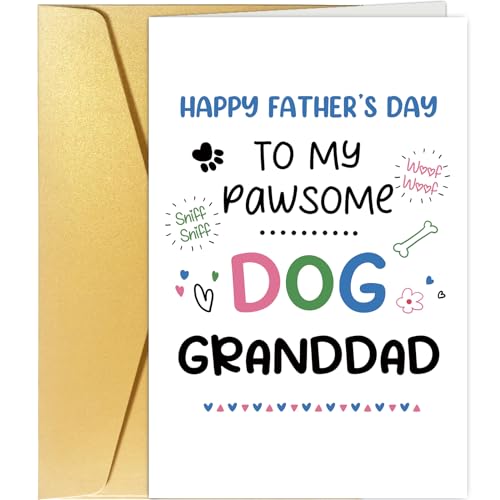 Funny Father's Day Card for Dog Granddad - Spercy