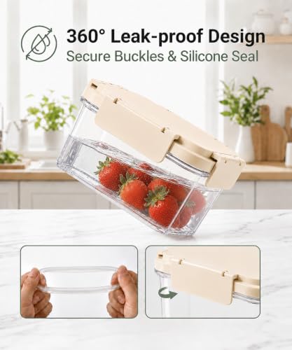 Mamalovey Snackle Box with Reusable Ice Pack - 15.2 oz, Airtight & Leakproof