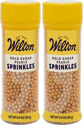Wilton Gold Sugar Pearls Edible Cake Sprinkles - 4.8 oz, Pack of 2