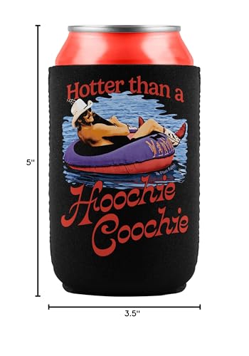 Hotter Than A Hoochie Coochie Neoprene Can Cooler - Retro 90s Design