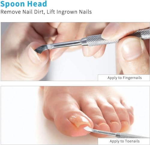 HaimiLiya Stainless Steel Cuticle Pusher and Gel Polish Remover