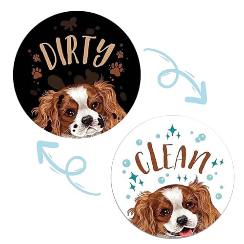 Puppy Pattern Clean Dirty Dishwasher Magnet - IVICOO